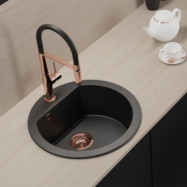 Μπαταρία νεροχύτη Pola Rose Gold BAP 878D LAVEO